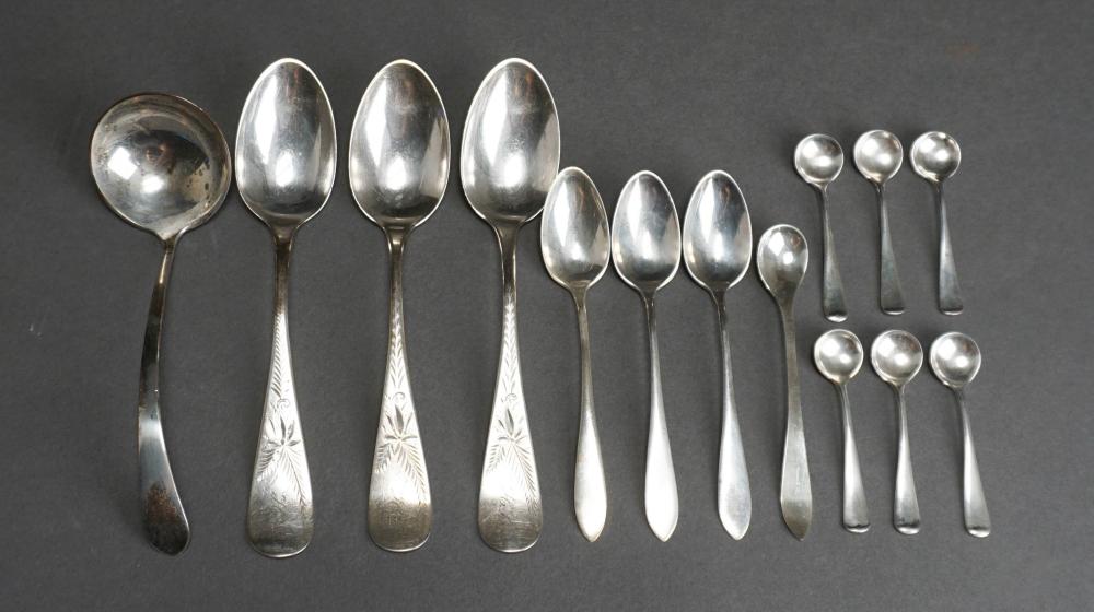 STERLING SILVER GROUP OF THIRTEEN 2e6612