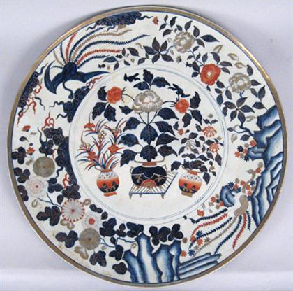 Large Japanese imari charger  4a3d6