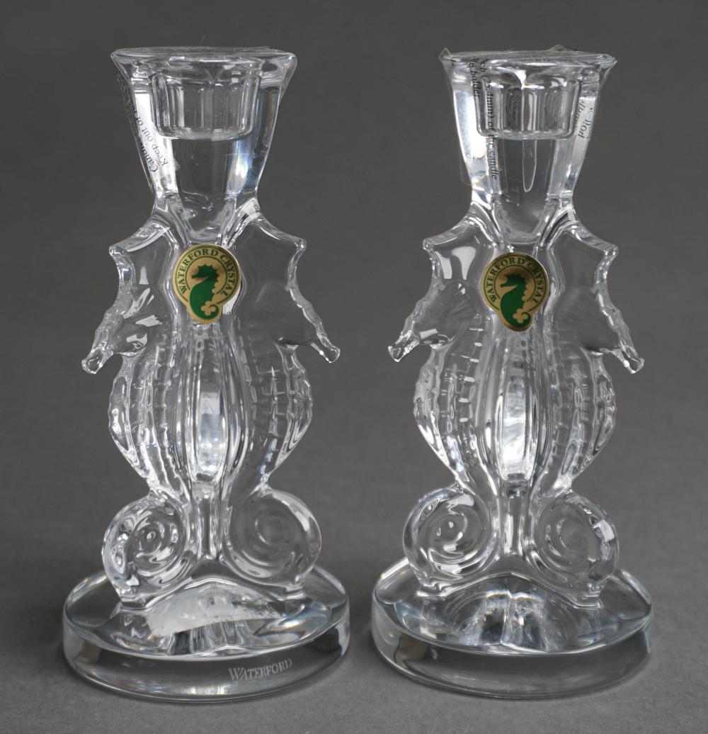 PAIR WATERFORD CRYSTAL SEAHORSE 2e6670