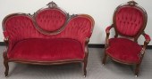 VICTORIAN EMPIRE STYLE BURLWOOD AND