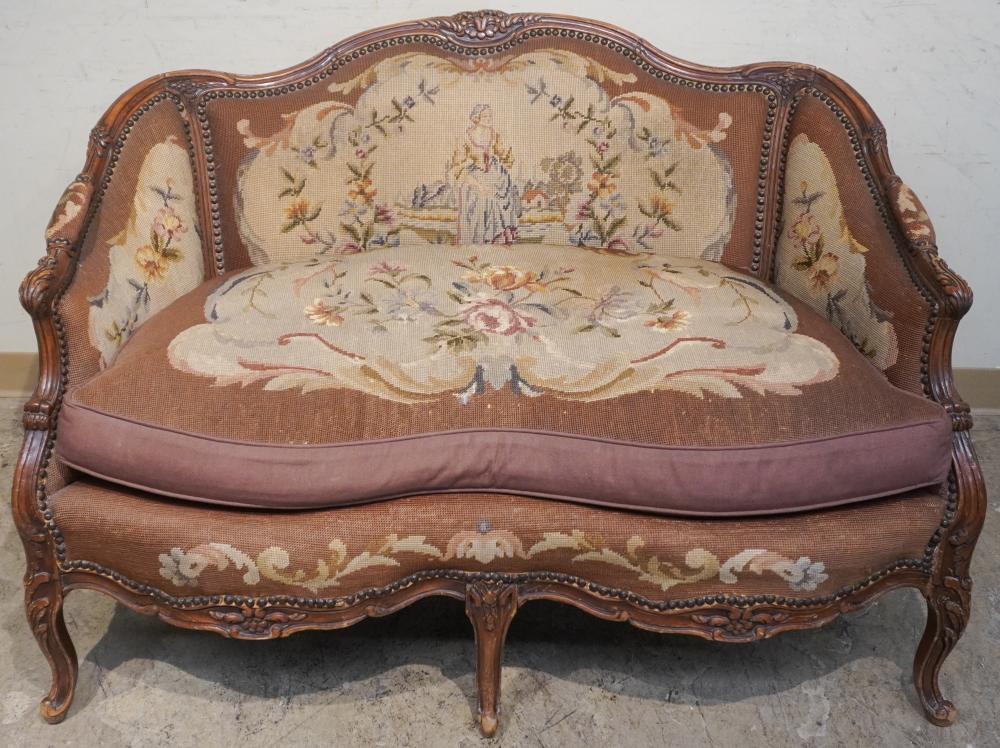 LOUIS XVI STYLE FRUITWOOD AND NEEDLEPOINT 2e6d2a