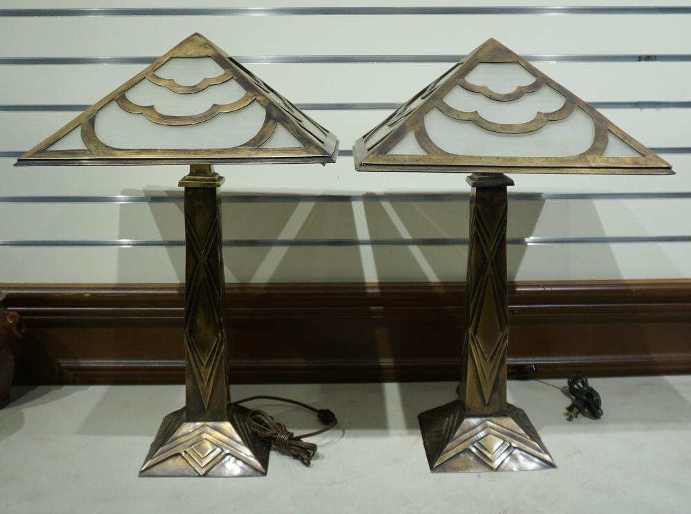 PAIR OF ART DECO STYLE BRASS AND 2e6fe2