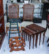 ASSORTED FURNITURE Including a pair