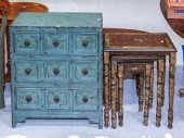 FAUX PAINTED CHEST OF DRAWERS & NEST