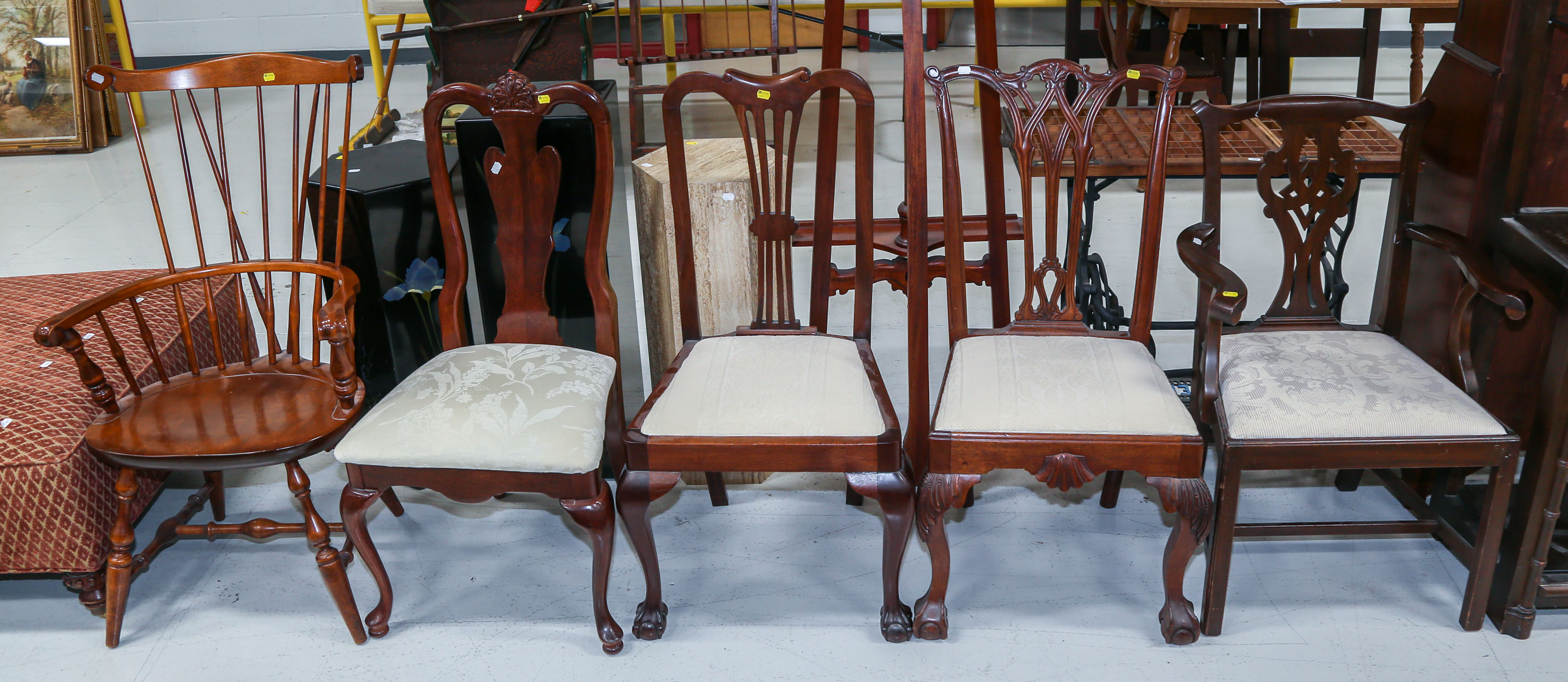 FIVE ASSORTED CHAIRS Including 2ea46c