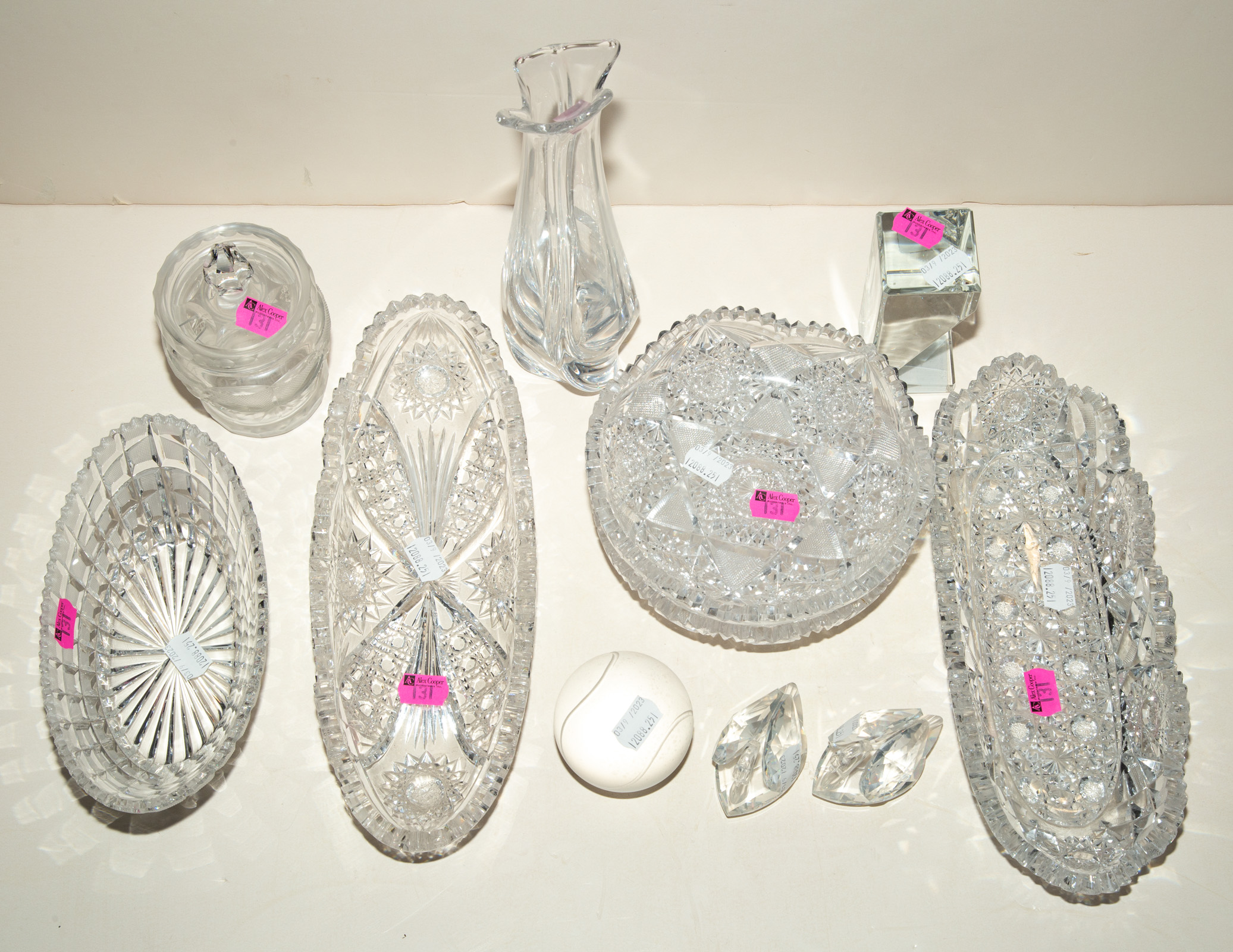 11 ASSORTED CUT GLASS OTHER GLASS 2ea851