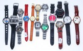A COLLECTION OF MENS FASHION WATCHES