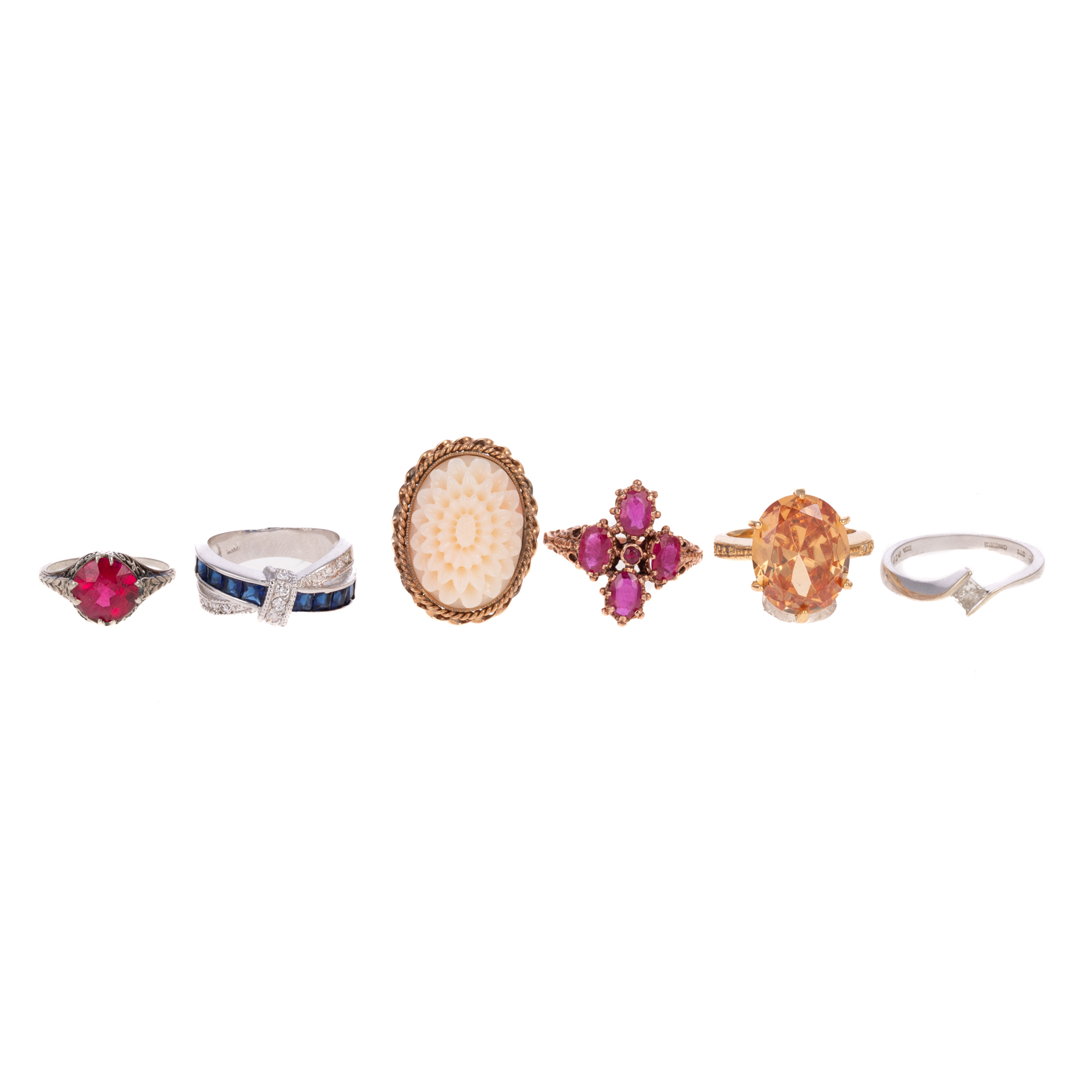 A COLLECTION OF GEMSTONE RINGS 2e8f04