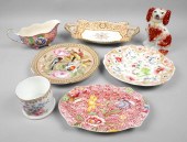 GROUP OF ENGLISH FLORAL PAINTED CHINA