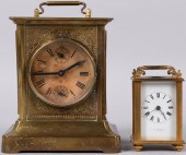 TWO CARRIAGE CLOCKS, CIRCA 1900TWO CARRIAGE