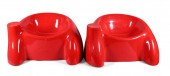 PAIR OF WENDELL CASTLE STYLE RED 2ec3ca