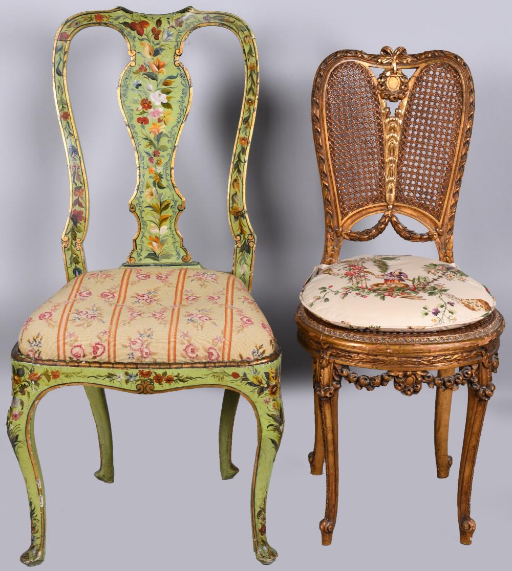 QUEEN ANNE STYLE PAINTED SIDE CHAIR 2ec4c8