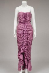 Bill Blass lavender ruffled and ruched