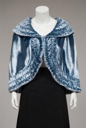 Givenchy Couture sky blue silk velvet
