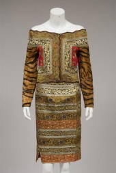 Gianfranco Ferre metallic brocade skirt