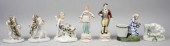 GROUP OF CONTINENTAL PORCELAIN FIGURES,