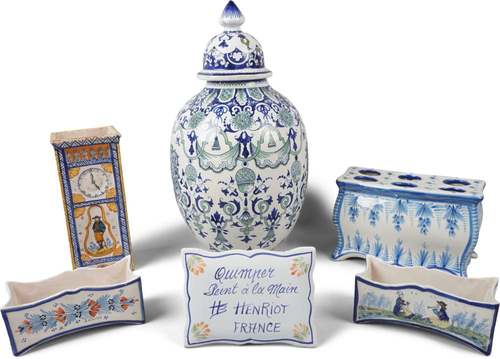GROUP OF FRENCH FAIENCE PIECESGROUP 2ec66d