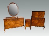 6 PC. CARVED FRENCH BEDROOM SET: Comprising;