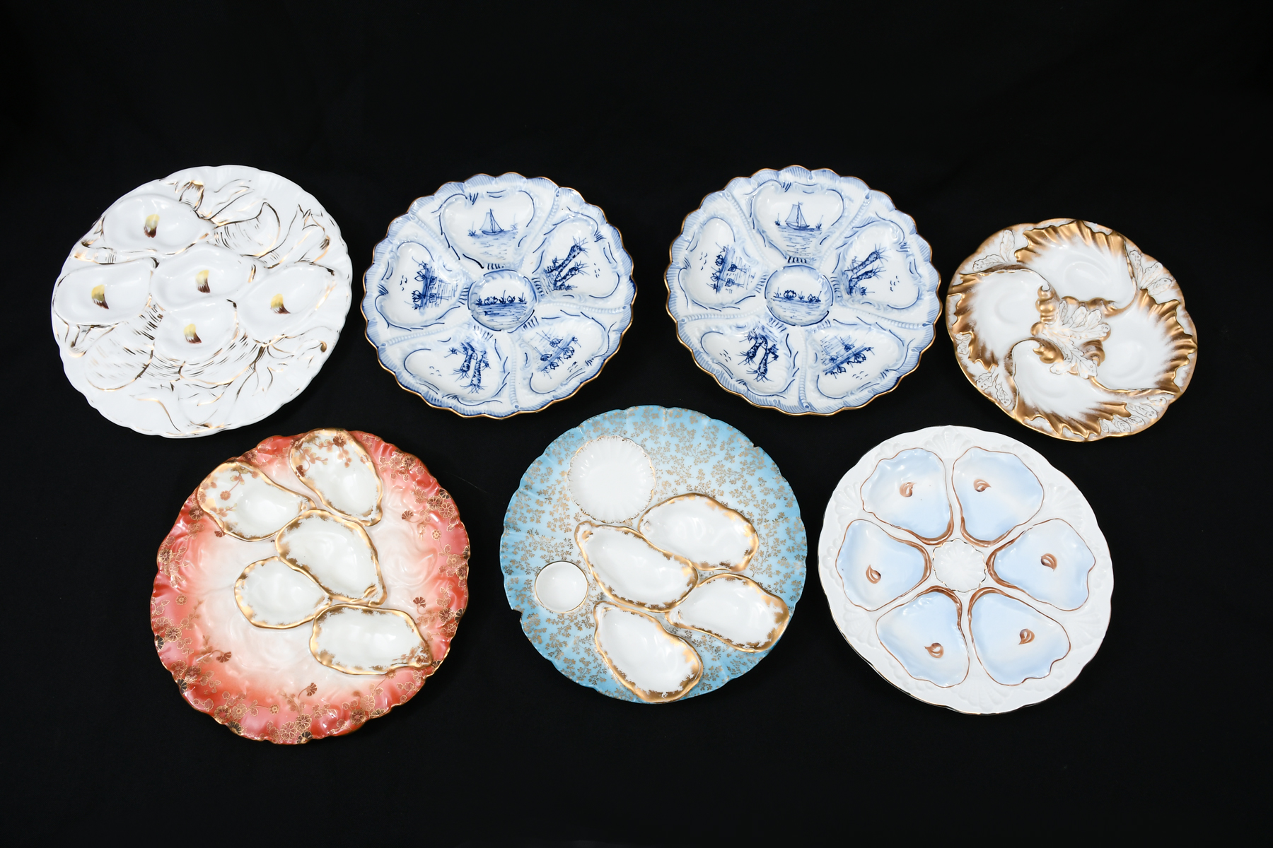 7 PC OYSTER PLATE COLLECTION  2ecb29