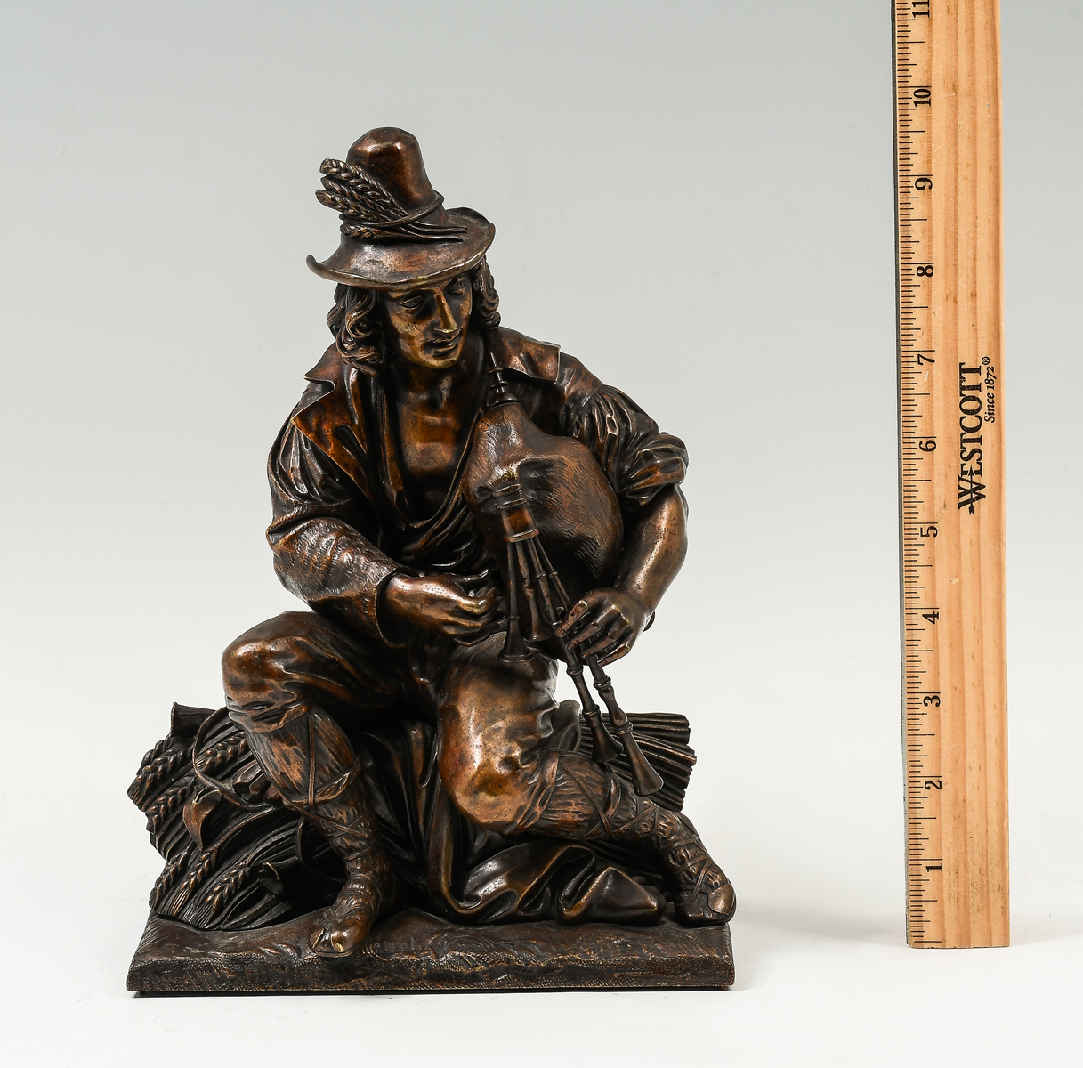 BRONZE BAGPIPE PLAYER BY FEUCHERE: