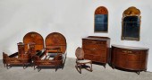 5 PC. DECORATED FRENCH BEDROOM SET:
