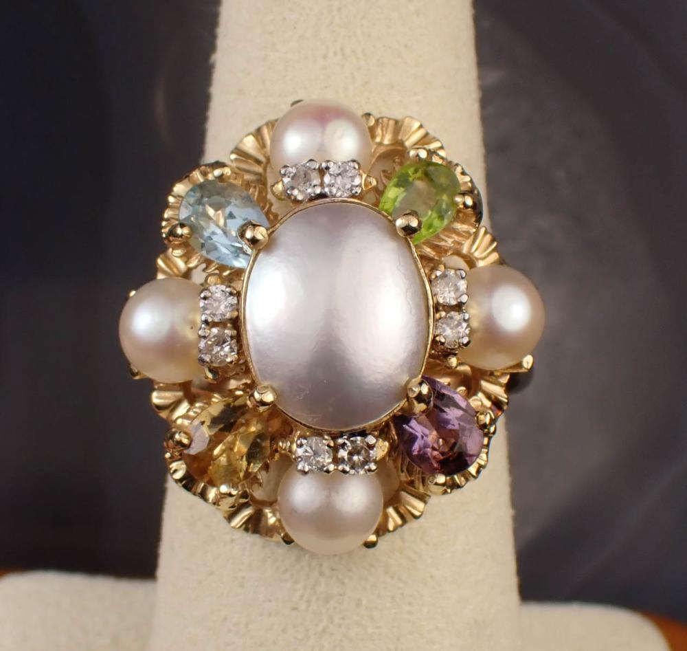PEARL COLOR GEMSTONE AND FOURTEEN 2ed552