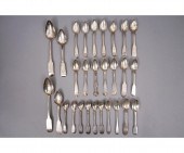 Coin silver spoons by various makers