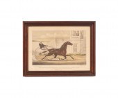 Currier & Ives print of the Trotting