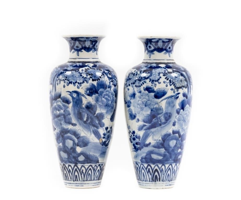 Pair of Japanese porcelain blue 2ebacb
