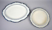 TWO WEDGWOOD PEARLWARE MARED PATTERN
