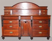 ECLECTIC MAHOGANY SIDEBOARD, 19TH CENTURY