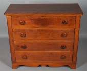 COUNTRY PINE CHEST OF DRAWERS, LATE