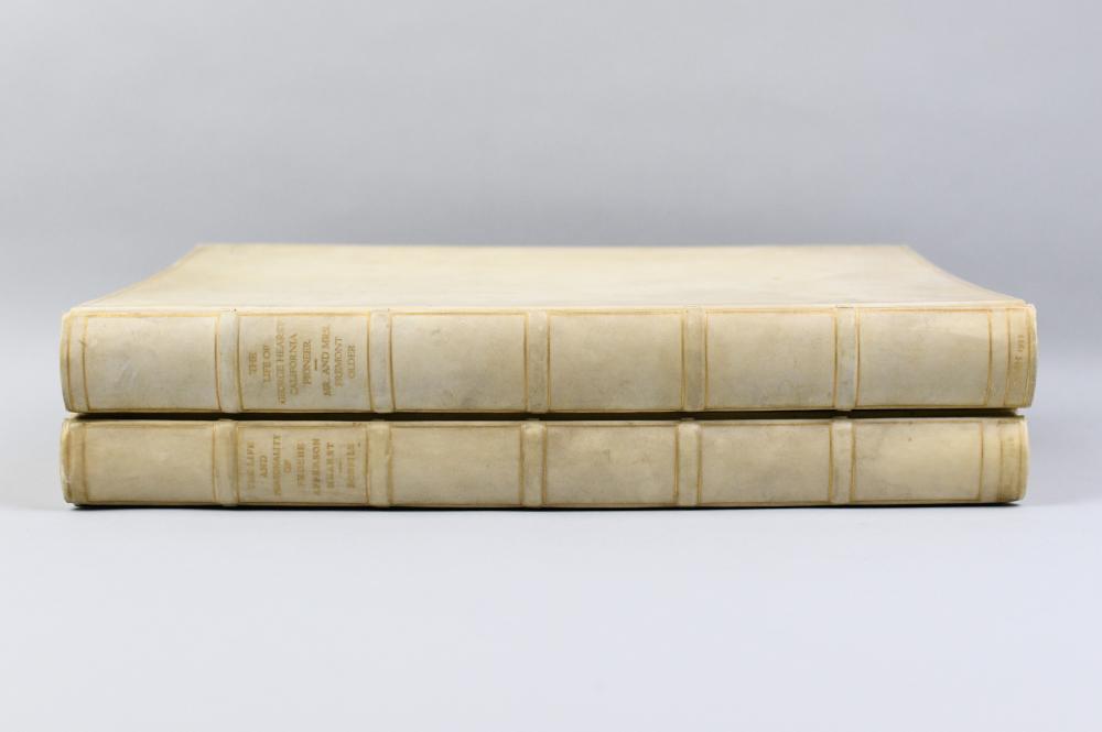 TWO VELLUM BOUND BIOGRAPHIES OF 2ebf8a