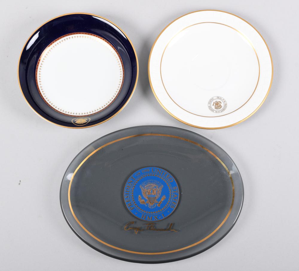 THREE PIECES OF PRESIDENTIAL DISHWARE  2ebfb9