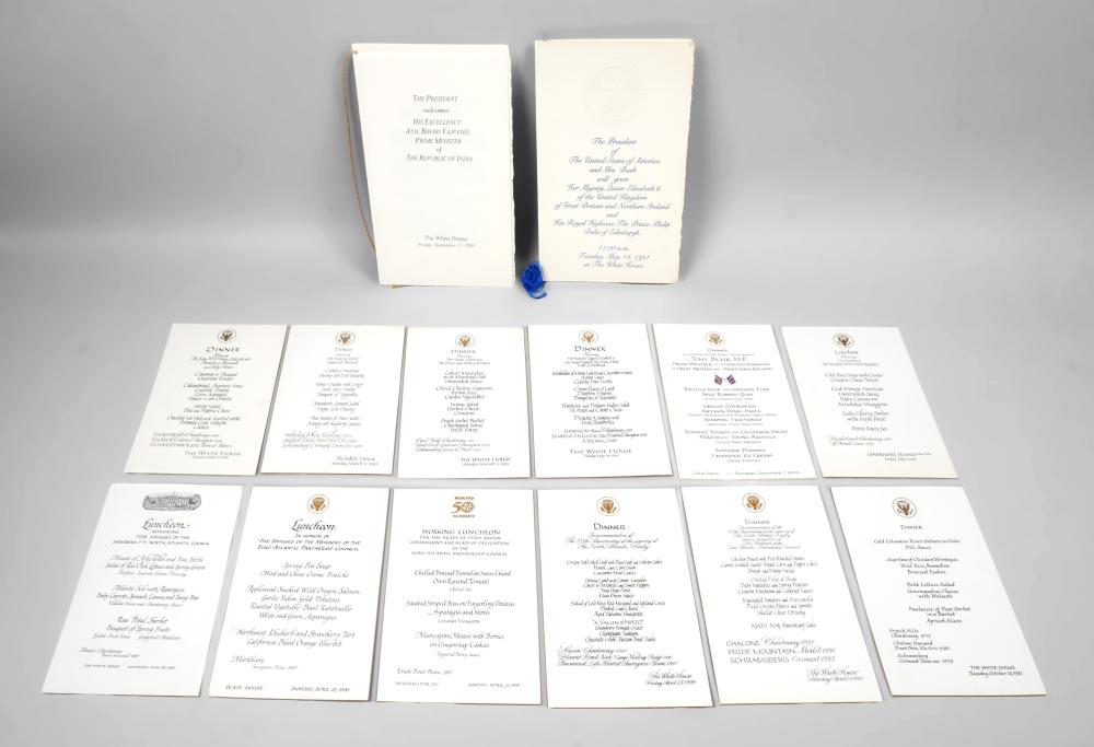 WHITE HOUSE STATE DINNER AND LUNCHEON