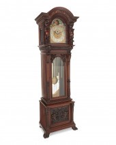 AN AMERICAN CARVED WOOD TALL CASE 2ee886