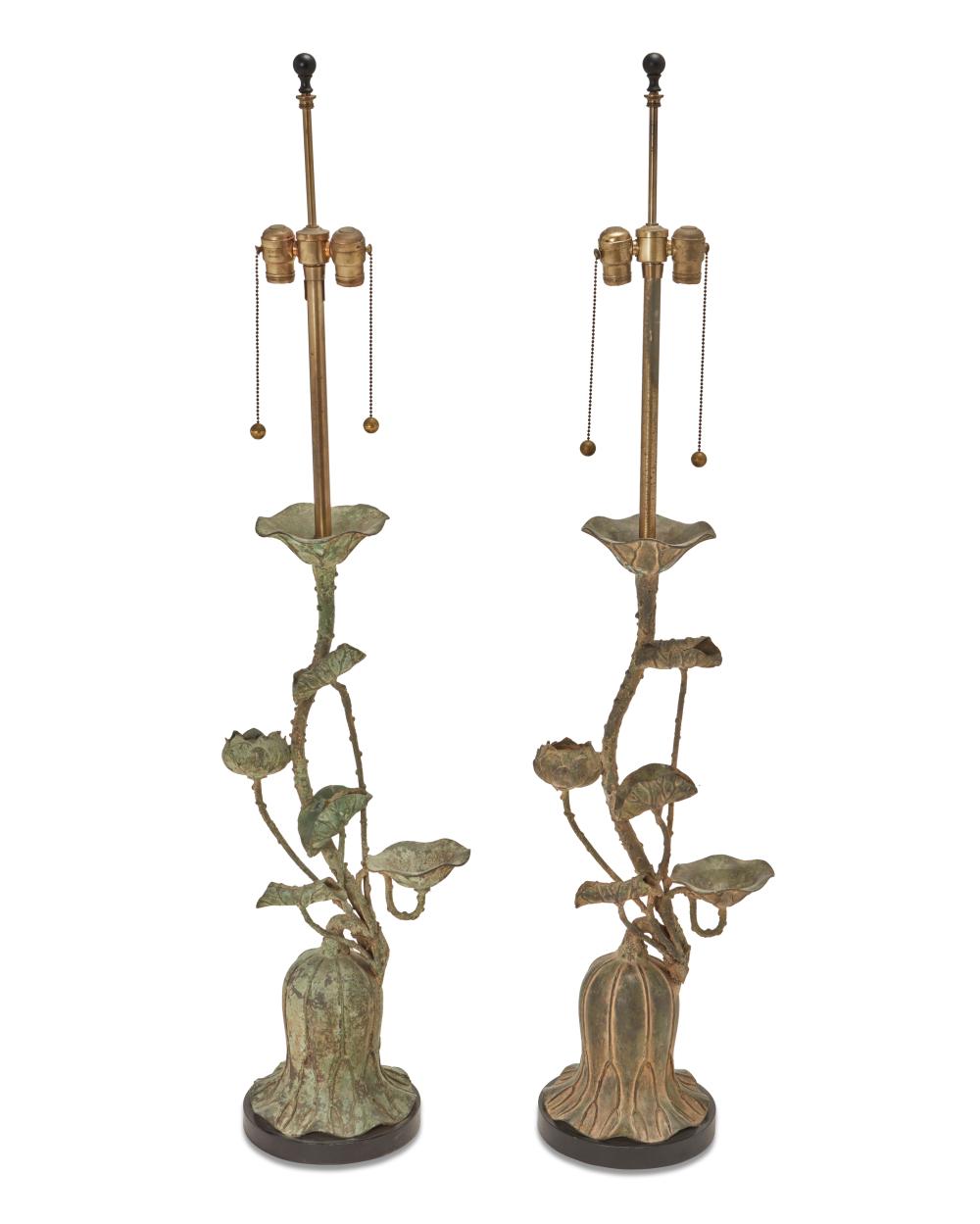A PAIR OF MARBRO LAMP CO BRASS 2ee8a1