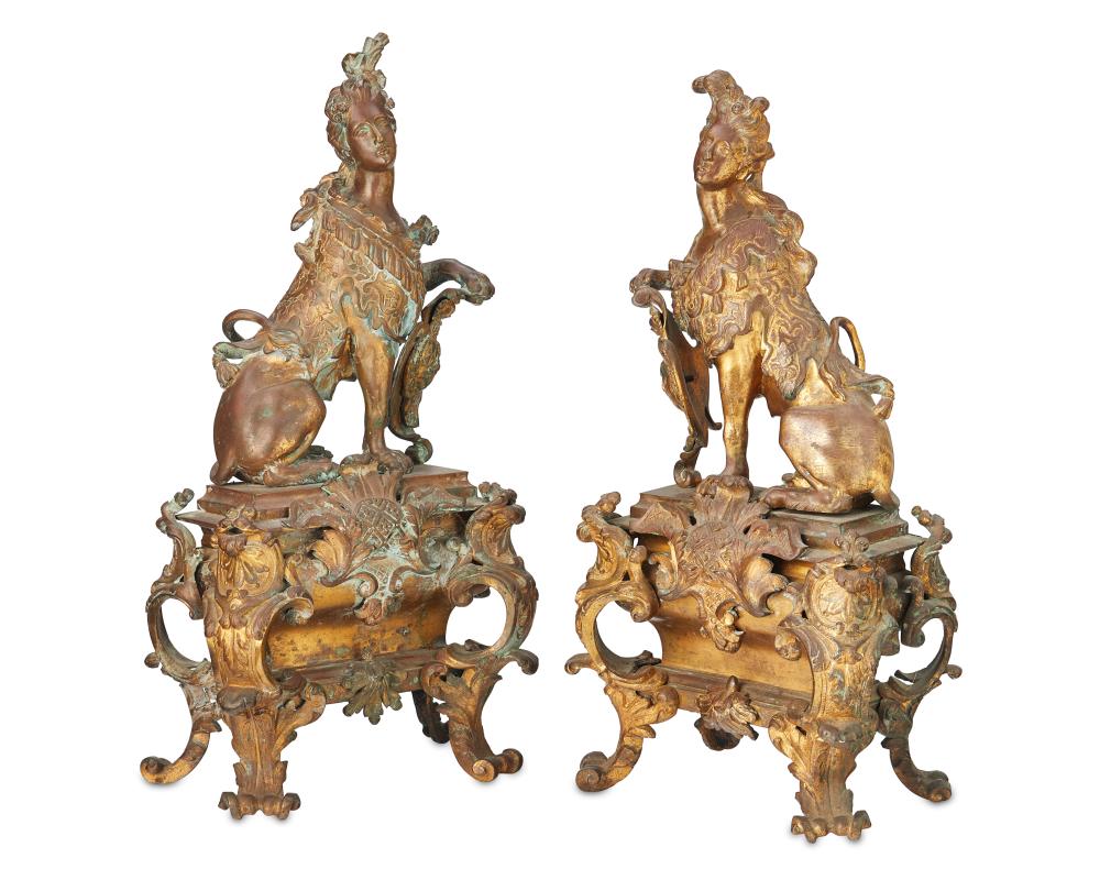 A PAIR OF FRENCH EMPIRE STYLE GILT BRONZE 2ee8cc