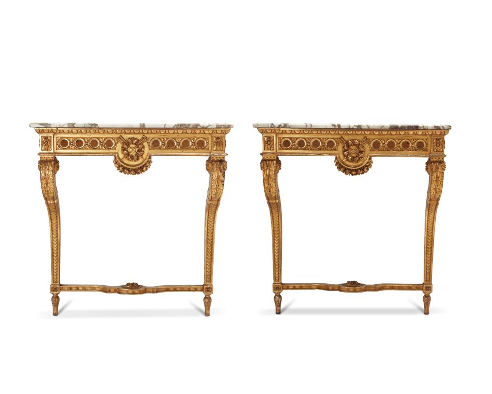 A PAIR OF LOUIS XVI STYLE GILTWOOD 2ee95e