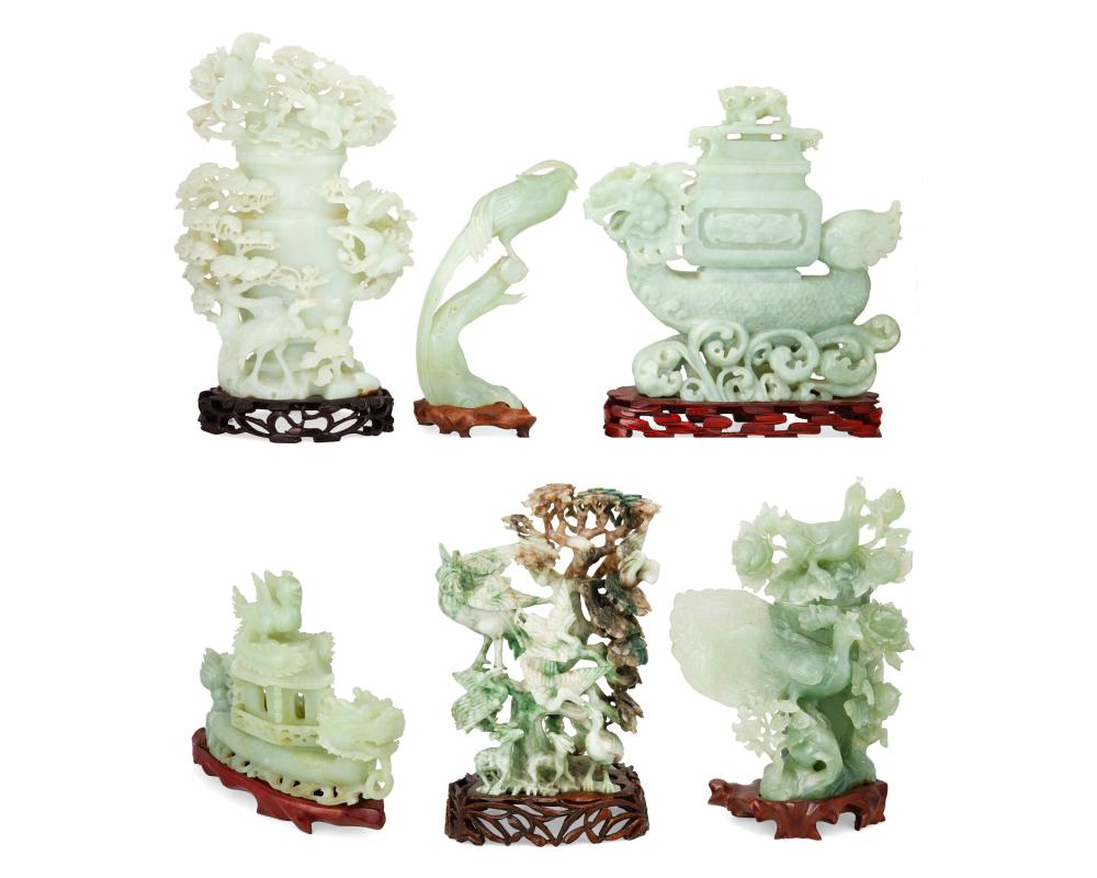 A GROUP OF CHINESE HARDSTONE CARVINGSA 2ee9d9