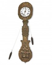 A FRENCH MORBIER WALL CLOCKA French 2eed19