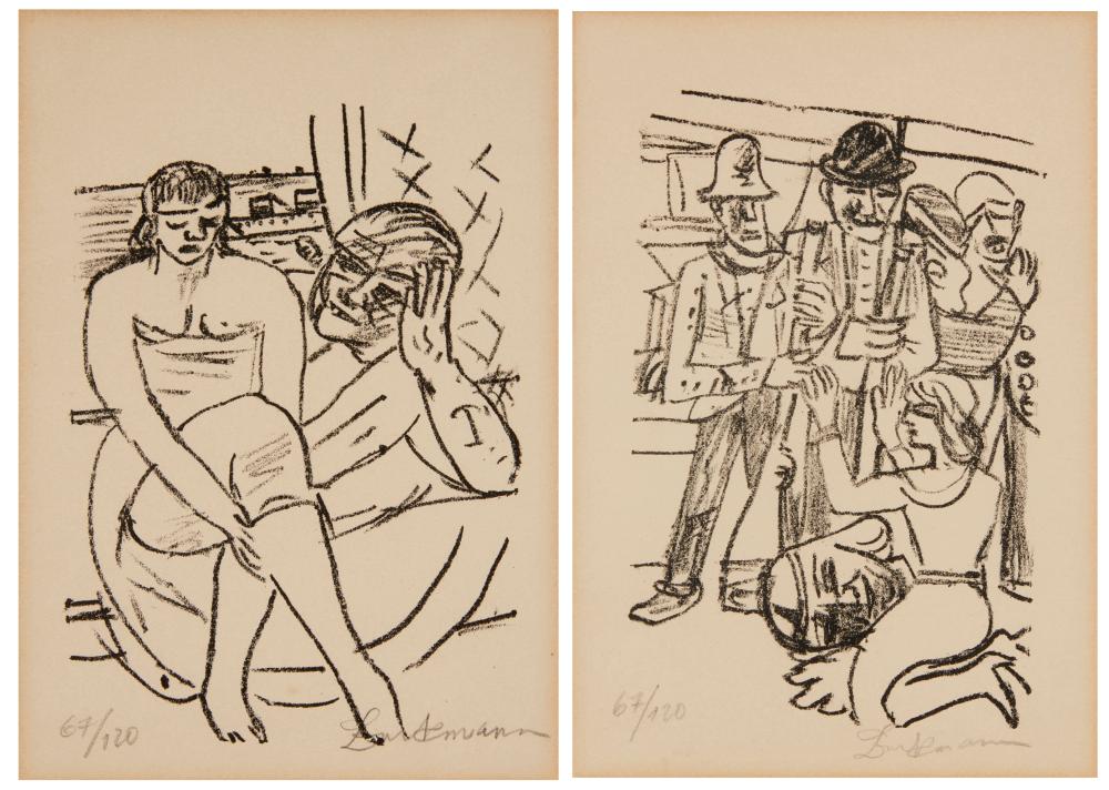 MAX BECKMANN 1884 1950 TWO PLATES 2eef8c