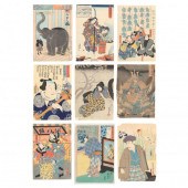 COLLECTION OF NINE JAPANESE WOODBLOCK 2ef0e1
