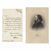 ALFRED TENNYSON, AUTOGRAPH LETTER SIGNED,
