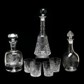 SEVEN PIECES OF ASSORTED CRYSTAL 2ef96e