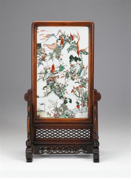 Chinese famille rose table screen 4b294
