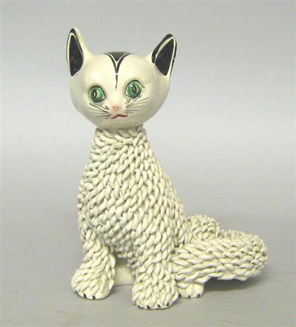 Italian ceramic cat Seated  4af91