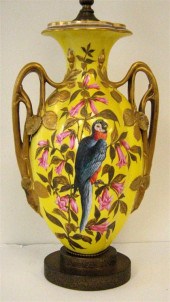 French porcelain twin handle vase  