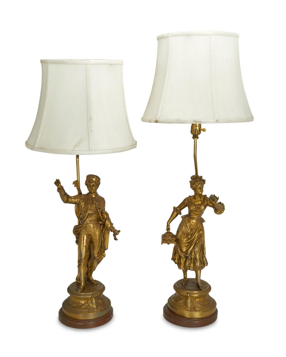 A PAIR OF CONTINENTAL GILT METAL 2ee549