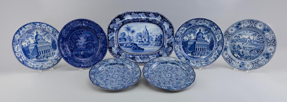 SEVEN PIECES OF HISTORICAL BLUE 2f1066